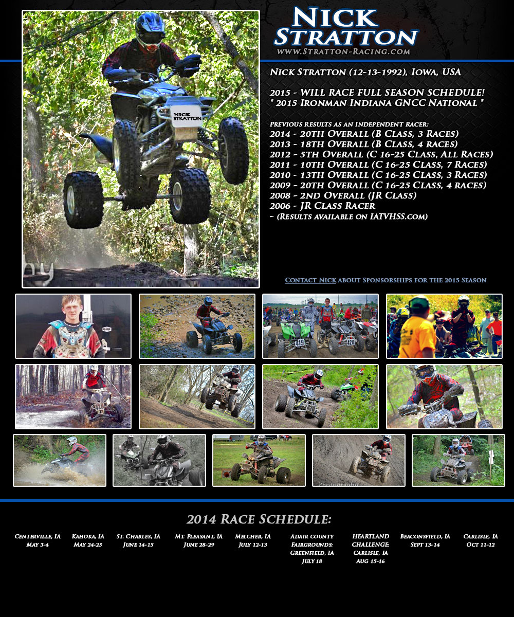 Nick Stratton ATV Racing Iowa IATVHSS